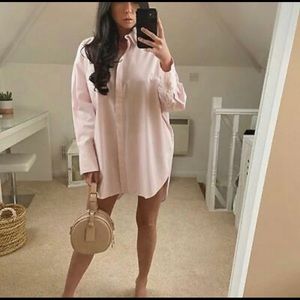 ZARA OVERSIZED POPLIN SHIRT DRESS OPEN BACK